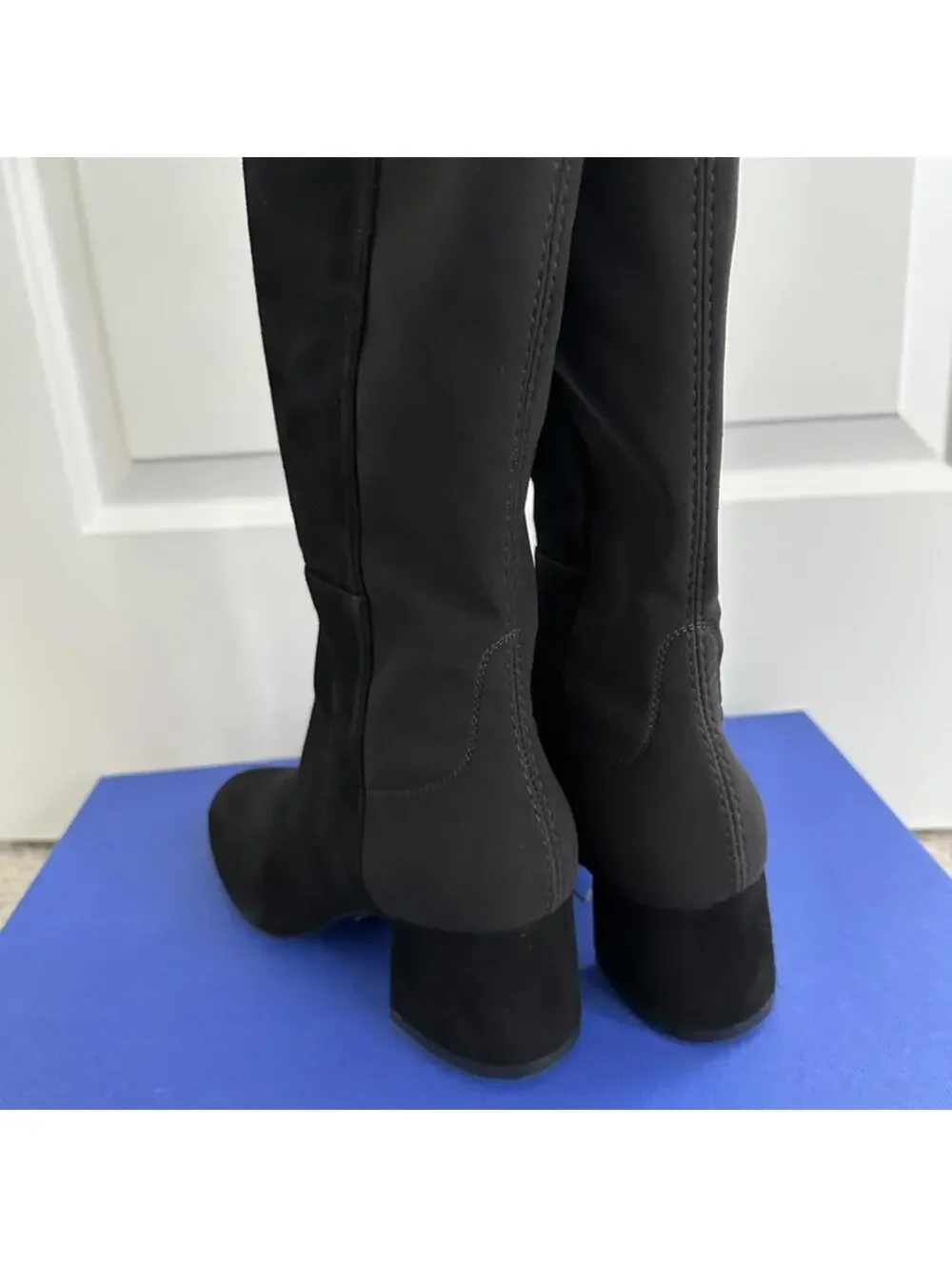 Stuart Weitzman 5050 Flareblock Boot Black NIB Size 6.5